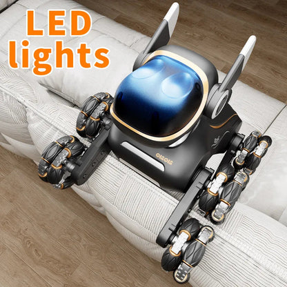 2025 NEW DWI Eight Wheeled Stunt Dog 2.4G Remote Control Intelligent Swing Arm Drift Robot Dog Climbing Car Children's Gift Toy Ai-TechWorld 