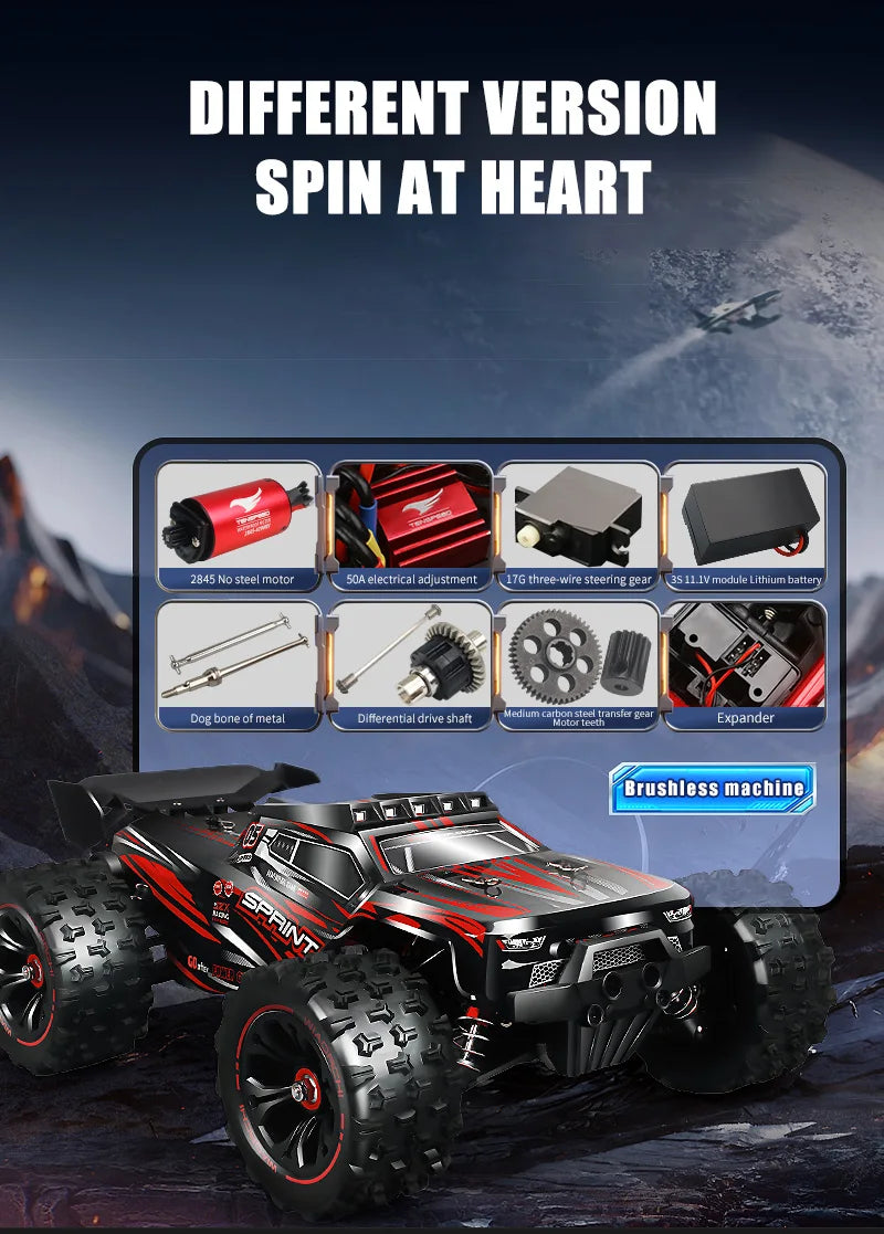 9522PRO 85KM/H High-speed RC Car Brushless Four-wheel Drive Off-road Drift 1:16 Professional Racing Car 9522 50KM/H Boy's Toy Ai-TechWorld 