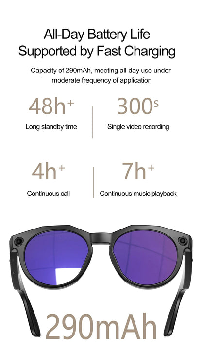 2026 New 4K HD AI Smart Glasses Men 800W Pixel Camera Bluetooth Call 4GB WIFI Transmission Voice Assistant Smart Glasses Women Ai-TechWorld 