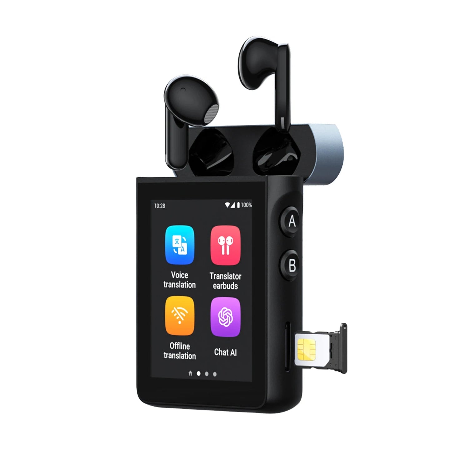 Wooask A9 4G+WiFi AI Translator Earbuds, Standalone Instant Translation Device with 144 Languages, ChatGPT,Phone Call Ai-TechWorld   ai-techworld