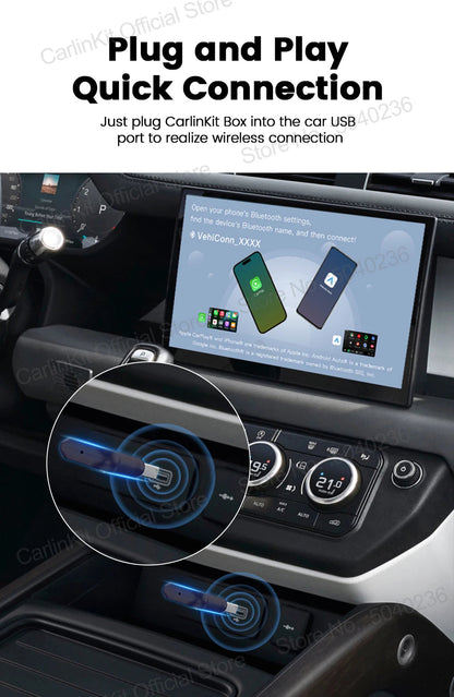 CarlinKit 5.0 Mini Ultra Wireless Adapter Wireless CarPlay Android Auto For OEM Car Plug and Play WiFi Bluetooth Auto Connection Ai-TechWorld 