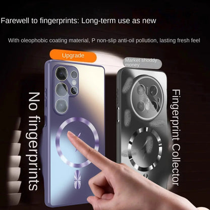 Ultra-thin AG Matte Magnetic For Magsafe Case For Samsung Galaxy S25 S24 S23 Ultra Plus Glass Lens Protector Shockproof Cover Ai-TechWorld 