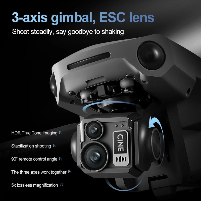 New D12 GPS Drone 3-Axis Gimbal With Touch Screen Profesional 8K HD Camera FPV Obstacle Avoidance Brushless Dron Toy for adult ﻿ Ai-TechWorld 