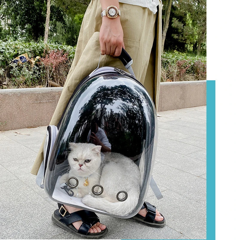 Pet Cat Carrying Bag Space Pet Backpacks Breathable Portable Transparent Backpack Puppy Dog Transport Carrier Space Capsule Bags Ai-TechWorld 