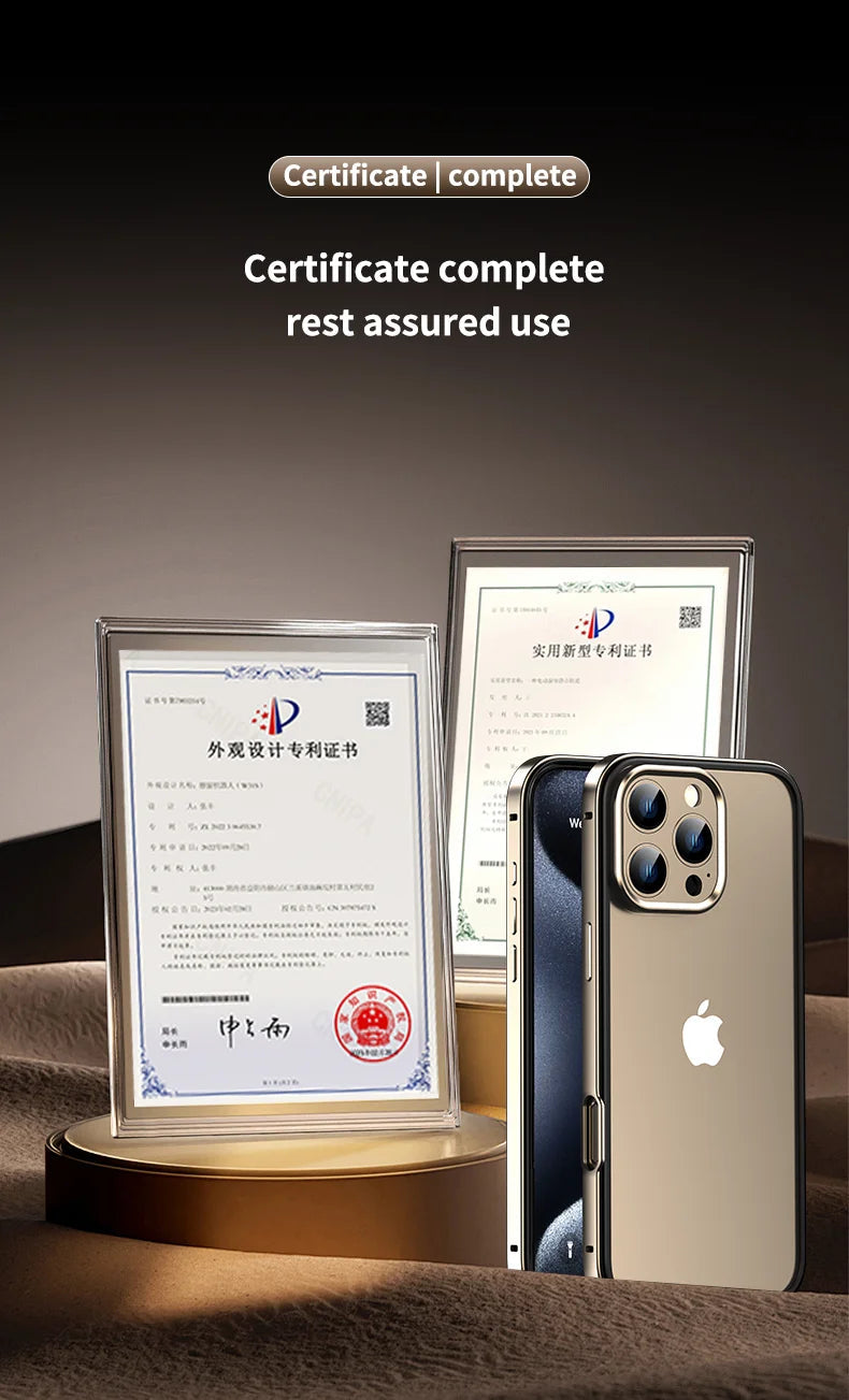 Camera Protection + Hybrid Silicone Frame Aluminum Metal Phone Case For iPhone 17 16 15 Pro Max 14 13 Better Heat Bumper Ai-TechWorld 