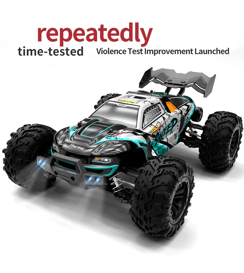 Teeggi 16101 /16102 PRO 1:16 High Speed RC Car With LED Light Drift 70KM/H 4WD RC Off-Road Car Monster Truck Toy For Kid Gifts Ai-TechWorld 
