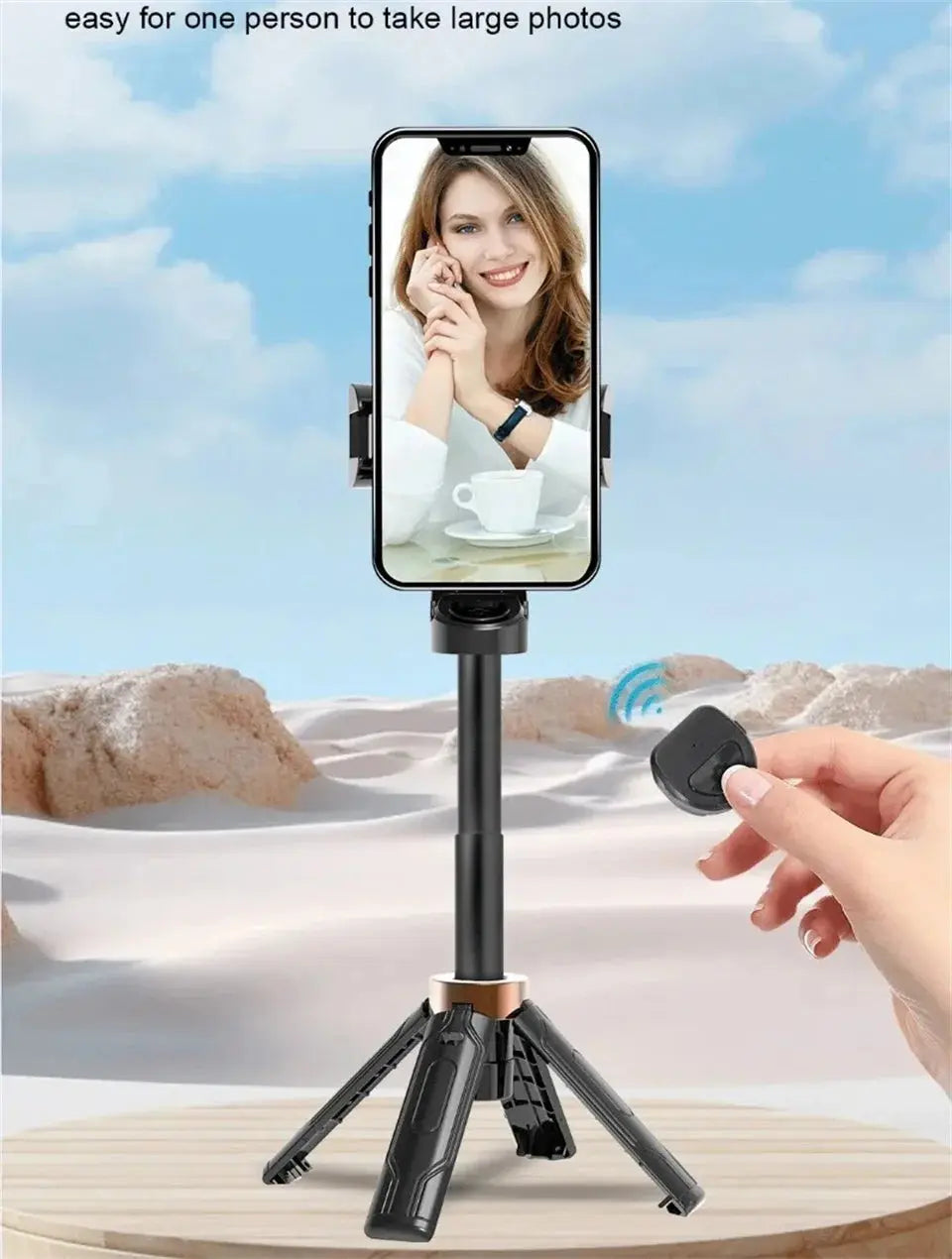 2025 new Selfie Stick Tripod with Wireless Bluetooth Remote, Portables Foldable Stand for iPhone Smartphone Vlog Shooting Record Ai-TechWorld 