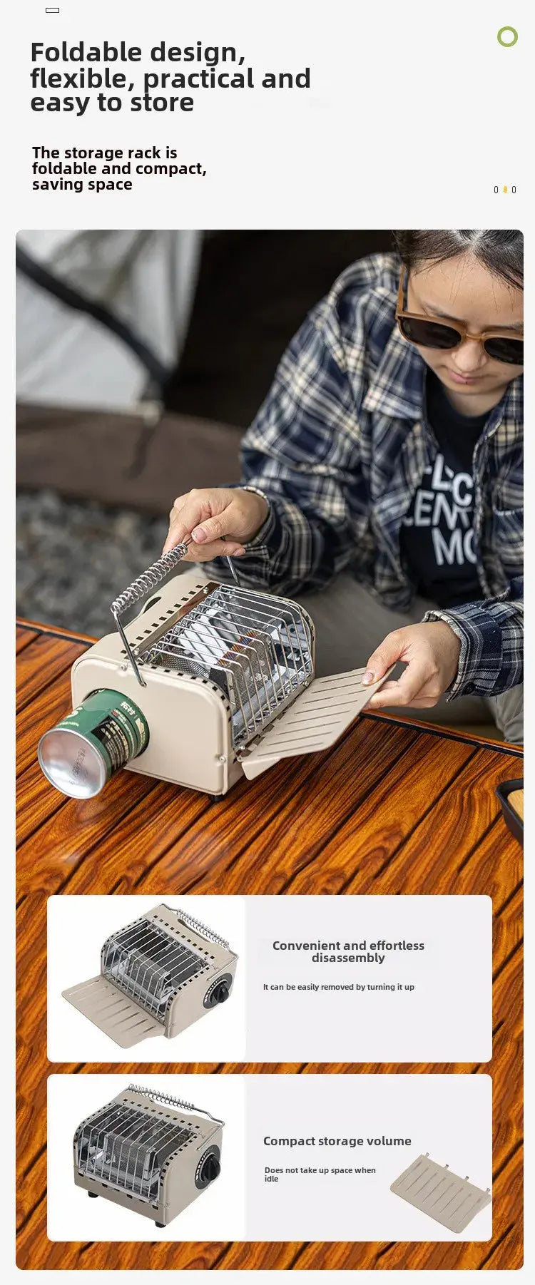 Outdoor Mini Heating Stove Camping Gas Stove Fishing Camping Heater Outdoor Portable Car 2024 Winter Camping Outdoor Supplies Ai-TechWorld 