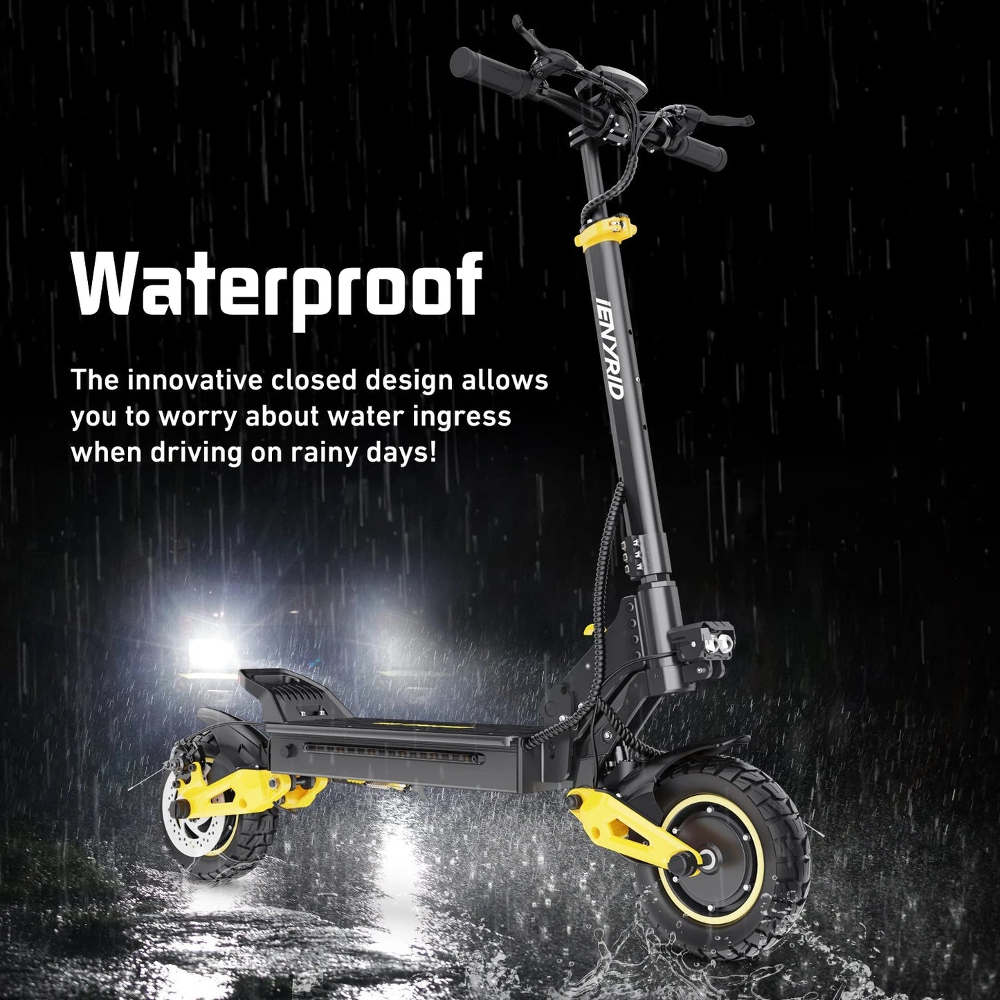 IENYRID ES1 Electric Scooter Foldable 2400W Dual Motor 48V20.8Ah Lithium Battery E-Scooter 10-inch Tires Adult City E-Scooter Ai-TechWorld 