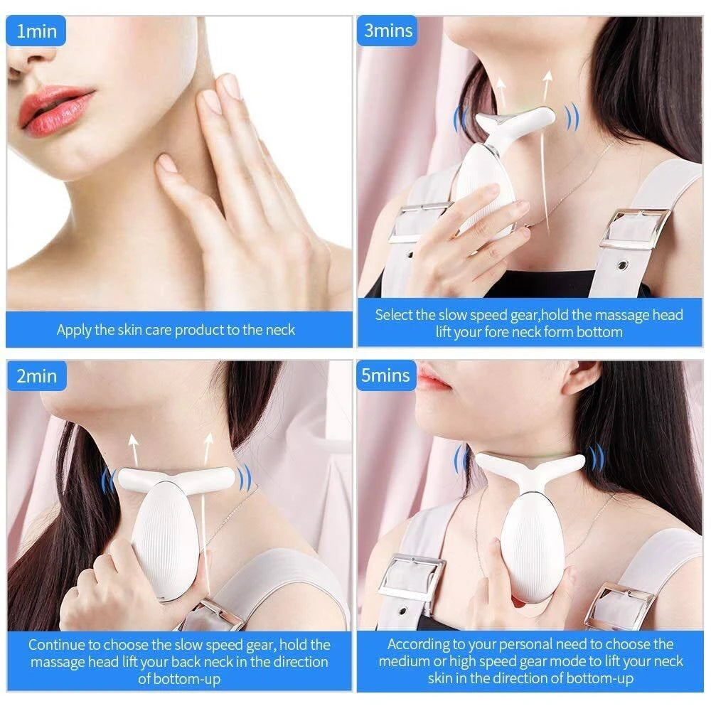 Face Lifting Device Neck Facial Eye Massage Introducer Microcurrent Skin Rejuvenation Anti Aging Beauty Device Face Massager Ai-TechWorld 