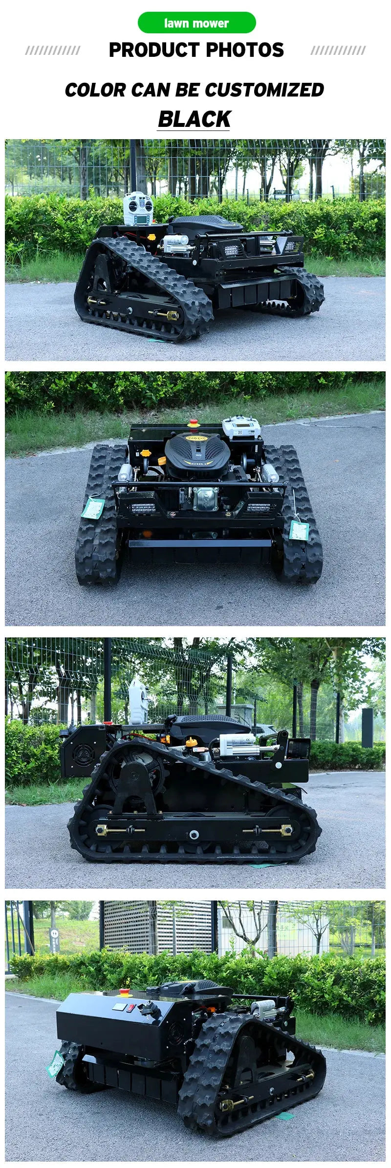 Remote Control Lawn Mower Crawler 7.5HP Tracked Radio Controlled - Ai-TechWorld