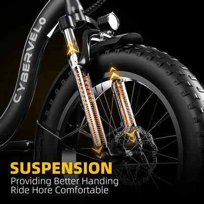 1000W Folding Electric Bike,48V 20.8AH Removable Battery EBike,30+MPH,80 Miles Max Range Electric Bike for Adults, 20" Fat Tire Ai-TechWorld 