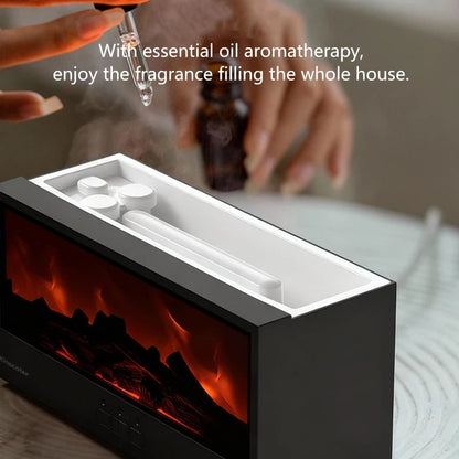 New Creative Fireplace Aromatherapy 150 Waterless Auto Off Colorful Flame Aerial Humidifier with a gift for remote home bedrooms Ai-TechWorld   ai-techworld