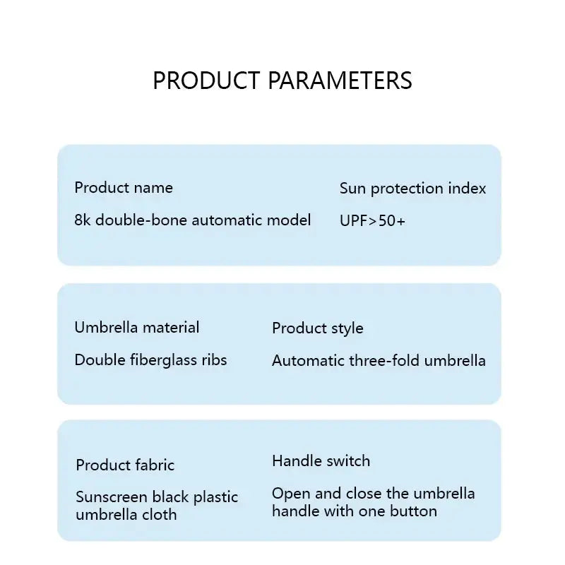 Xiaomi MIJIA 24 Bone Folding Umbrella Fully Automatic Double Bone SPF 50 UV Protection Rain Resistance Wind Resitance Umbrella Ai-TechWorld 