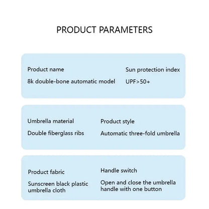Xiaomi MIJIA 24 Bone Folding Umbrella Fully Automatic Double Bone SPF 50 UV Protection Rain Resistance Wind Resitance Umbrella Ai-TechWorld 