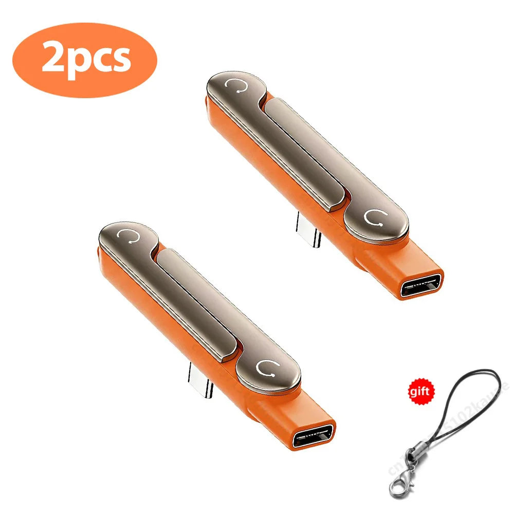 1/2/3PCS Type C Phone Charging Bracket Adapter 240W Fast Charging OTG Type-C Male to USB-C Female Converter With foldable Holder Ai-TechWorld   ai-techworld