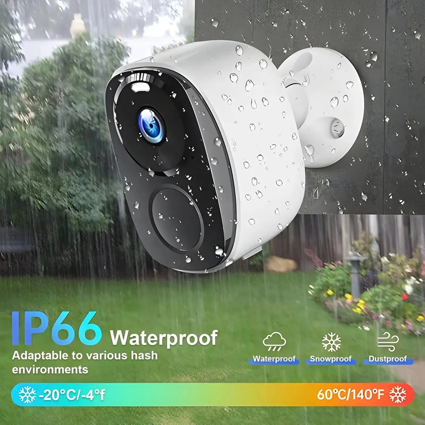 WIFI Survalance Camera 3MP Security Protection Outdoor IP Camera Smart Home Night Vision Video Recorder Battery Powered Ai-TechWorld 