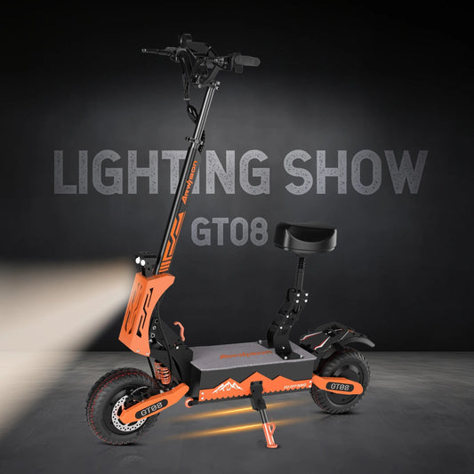 Arwibon 5600W Adult Electric Scooter Dual Motor Top Speed 46MPH,60V27AH, 11-inch Off-Road Tires Sport Folding eScooter with Seat Ai-TechWorld 