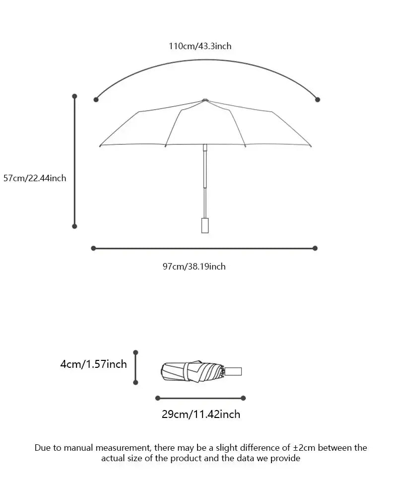 Xiaomi MIJIA 24 Bone Folding Umbrella Fully Automatic Double Bone SPF 50 UV Protection Rain Resistance Wind Resitance Umbrella Ai-TechWorld 
