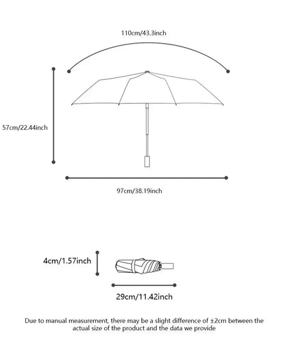Xiaomi MIJIA 24 Bone Folding Umbrella Fully Automatic Double Bone SPF 50 UV Protection Rain Resistance Wind Resitance Umbrella Ai-TechWorld 