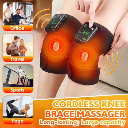 Thermal Knee Massager 3 in 1 Shoulder Knee Elbow Heating Massage Support Brace Rechargeable Vibration Pad Machine Muscle Relax Ai-TechWorld 