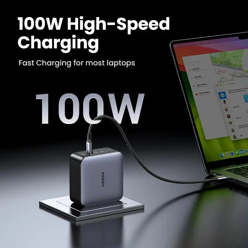 UGREEN 100W GaN Charger 5 Ports USB C Charger QC4.0 3.0 PPS For Macbook Air Laptop Tablet PDFast Charger For iPhone 16 15 14 Pro Ai-TechWorld 