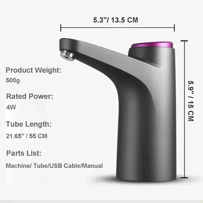 Portable 5-Gallon Water Dispenser with USB Charging Automatic Electric Pump for Home Office Outdoor Use Ai-TechWorld 