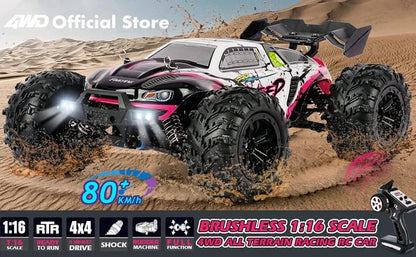 4WD Remote Control Car Off Road 4x4 RC High Speed Buggy Truck Super Brushless 50 or 80KM/H Fast Drift Racing Toy Kids Adults Ai-TechWorld 