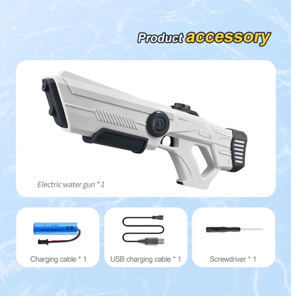 Electric Automatic Water Storage Gun Toys Portable Children Summer Beach Outdoor Fight Fantasy Spray Gun Toys Boy Kid Adult Game Ai-TechWorld 