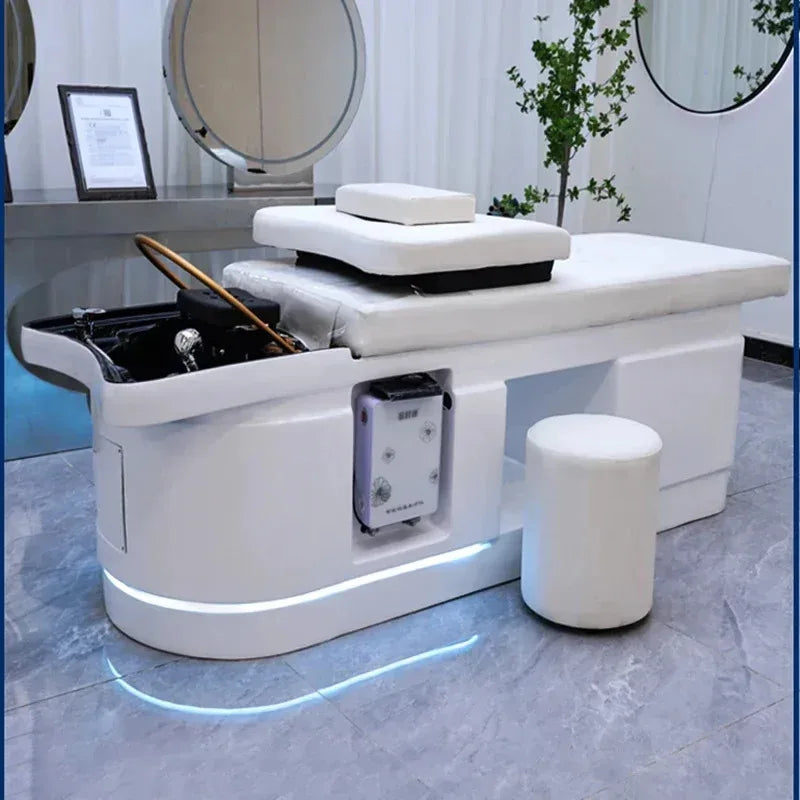 Spa Massage Shampoo Bed for Hair Salon, Commercial Use, Hairdressing Shaving Station, Water Circulation Basin, Beauty Furn, 2025 Ai-TechWorld 