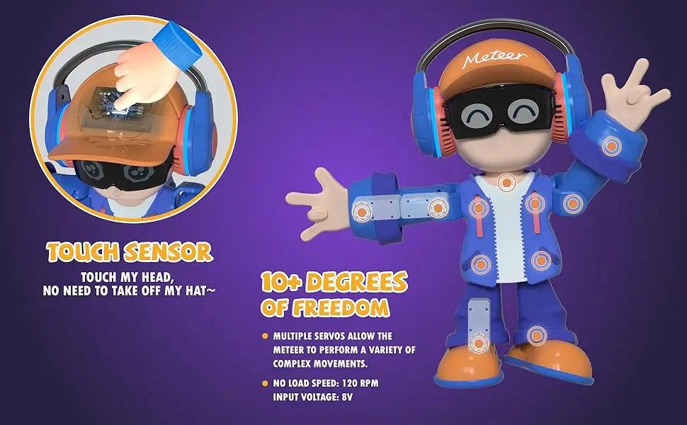 Meteer AI Smart Robot | Voice Chat,Music Dancing Bluetooth,Pet companionship,App Controlled,Birthday Christmas Party Gifts Ai-TechWorld 