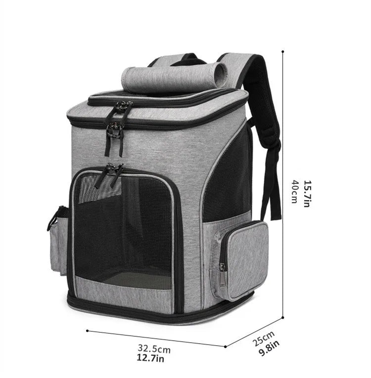 Breathable Pet Cat Carrier Backpack Foldable Pet Carrier Transport Travel Bag Expandable Large Capacity Creative for Cats Dogs Ai-TechWorld 