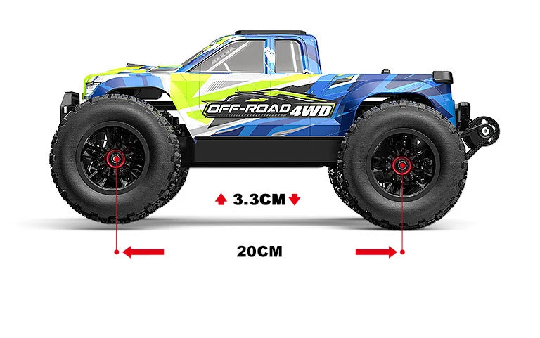 HYPER GO MJX 14207 14208 1/14 RC Car 41-53km/h Brushless 2.4G Remote Control 4WD Off-road High Speed RC Car Truck Hobby Toy Ai-TechWorld 