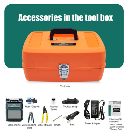 Signalfire AI-9 AI-6Ap Fusion splicer Machine 6 motor 5S splicing machine with VFL Optic power meter tool kits CE free shipping Ai-TechWorld   ai-techworld