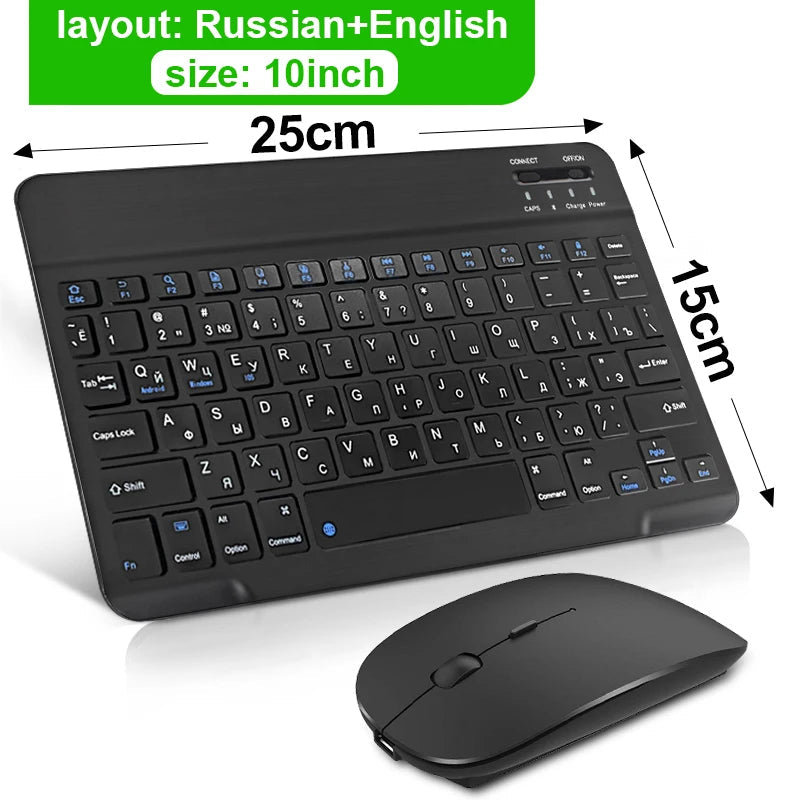 Mini Bluetooth Keyboard Wireless Keyboard Rechargeable For Phone Tablet Russian Spanish Keyboard For Android ios Windows Ai-TechWorld   ai-techworld