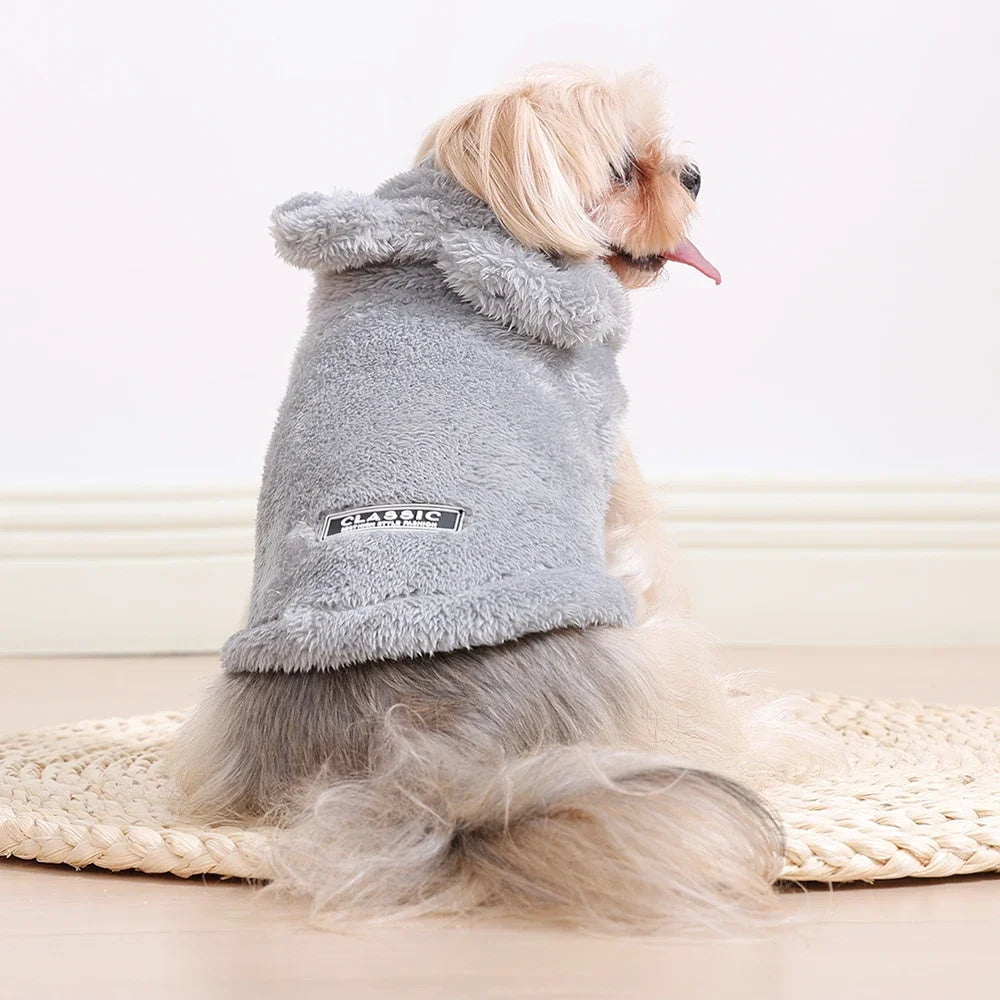 Soft Fleece Pet Dog Clothes Cute Hoodie Coat For Small Medium Dogs Cats Autumn Winter Puppy Hooded Jacket Sweater Pug Apparel Ai-TechWorld 
