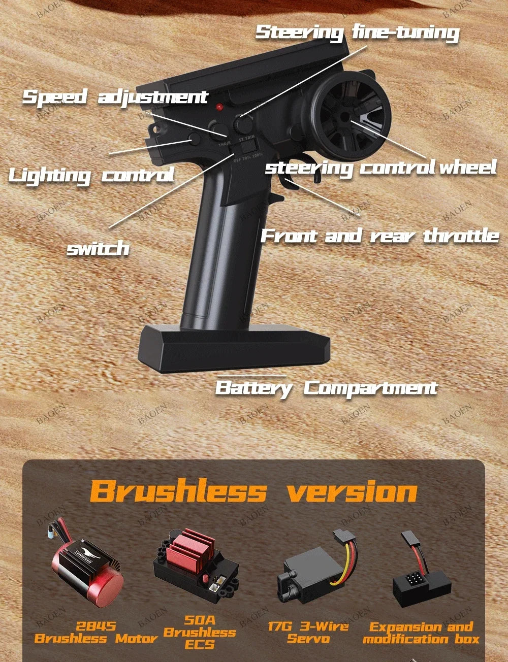 SCY9522PRO 85KM/H High Speed RC Car Brushless 4WD Off-Road Drift Remote Control Car 1:16 Professional Racing Cars SCY9522 50KM/H Ai-TechWorld 