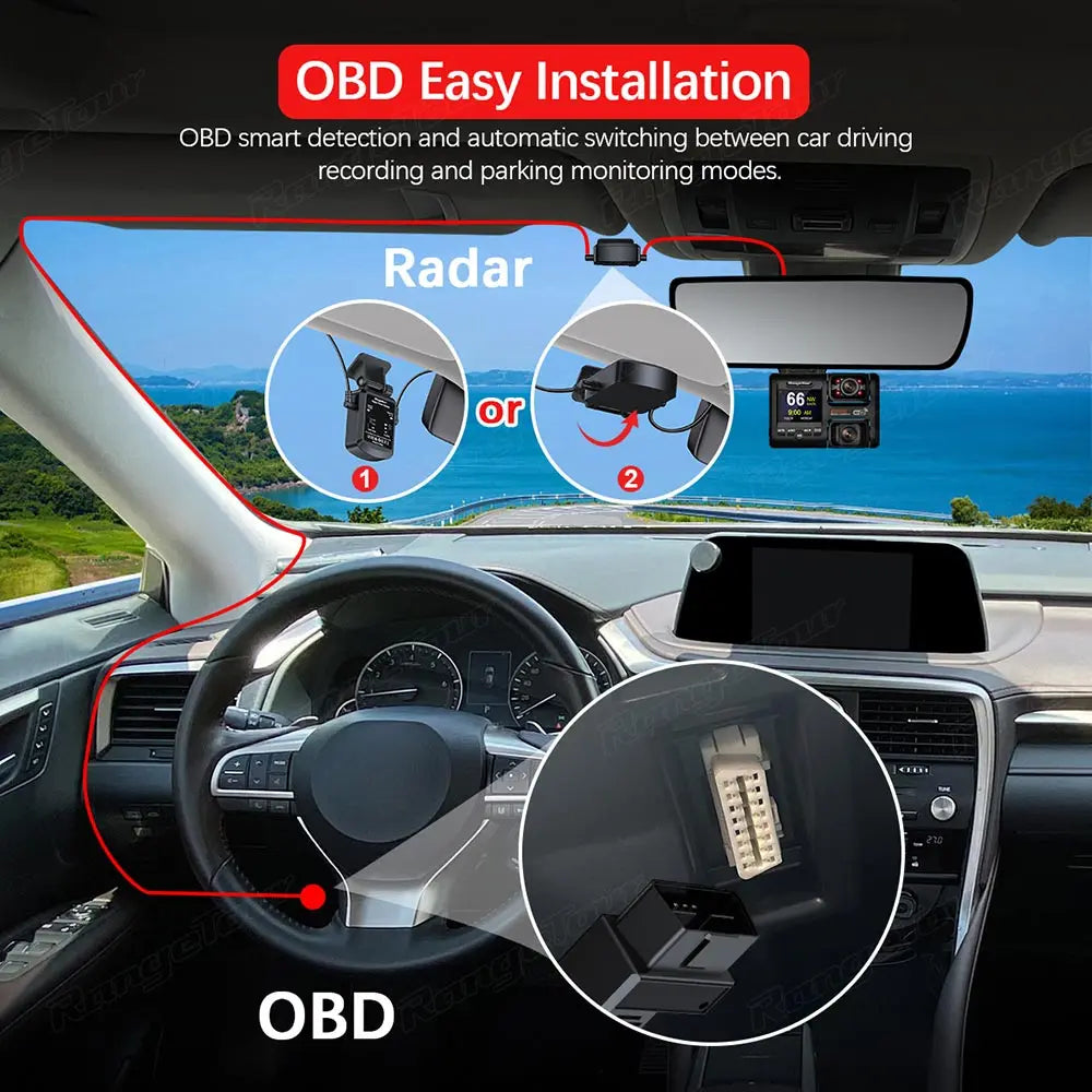 4K 2160P WIFI GPS Logger Dual Lens Car DVR Novatek 96663 Chip Sony image Sensor Night Vision Dual Camera Dash Cam Recorder D30H Ai-TechWorld 