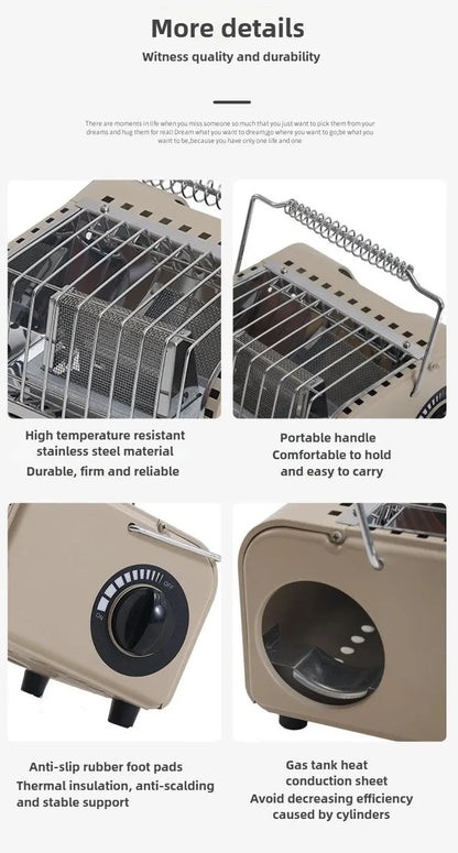 Outdoor Mini Heating Stove Camping Gas Stove Fishing Camping Heater Outdoor Portable Car 2024 Winter Camping Outdoor Supplies Ai-TechWorld 