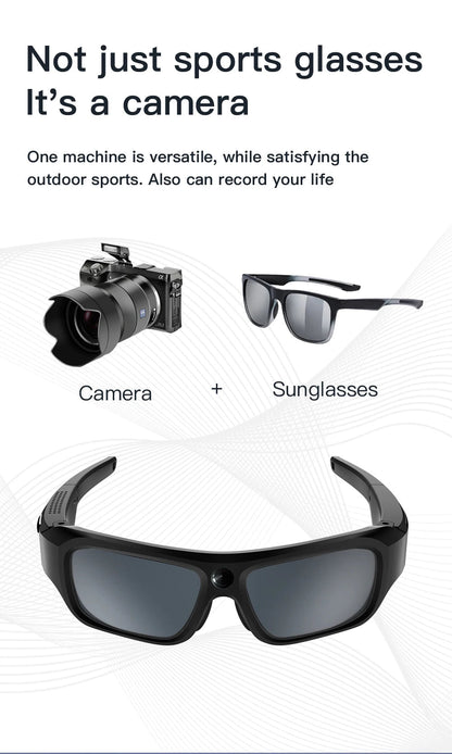 4K HD Glasses Camera Video Driving Record Cycling Video Smart Glasses With Eyewear Camcorder For Outdoor Mini Camera Ai-TechWorld 