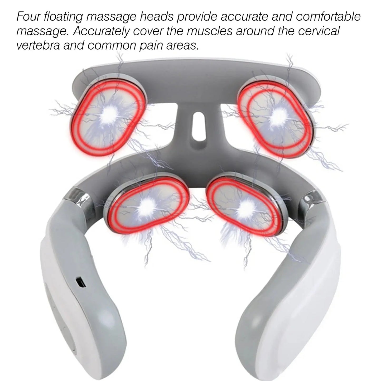 Neck Massage Machine 4 Head And Neck Protection Heating Machines Breathing Light Vibration Hot Compress Cervical Spine Machine Ai-TechWorld 