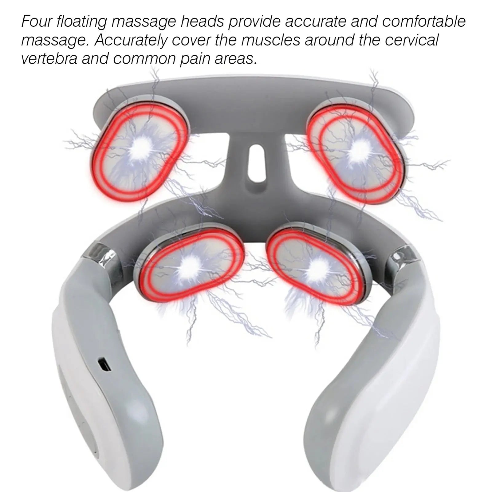 Neck Massage Machine 4 Head And Neck Protection Heating Machines Breathing Light Vibration Hot Compress Cervical Spine Machine Ai-TechWorld 