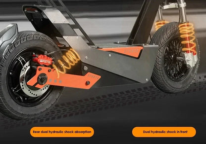 Best Selling 80MPH 90MPH Fast Electric Scooter 72V 15000W QS Racing Motor Votol 180A Controller F8 E Scooters with Damper Ai-TechWorld 