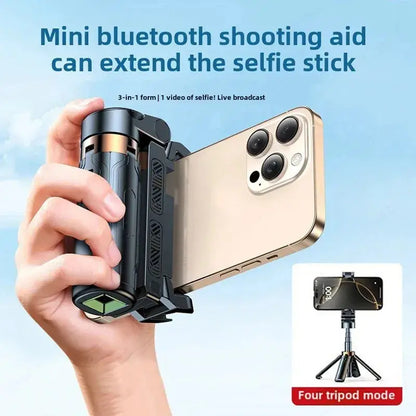 Super Mini Selfie Stick Portable Phone Holder Shooting Aid Versatile Integrated Design Bluetooth Remote For Live Broadcas Ai-TechWorld 