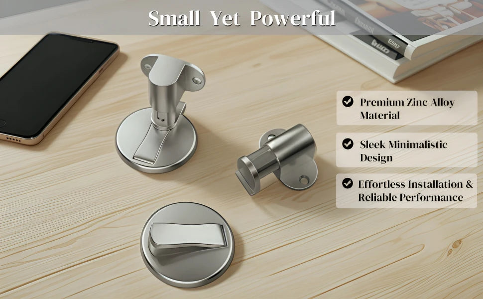 Adjustable Stainless Steel Door Stop Punch-free Strong Magnetic Anti-collision Door Stopper Invisible Bathroom Floor Door Stop Ai-TechWorld 