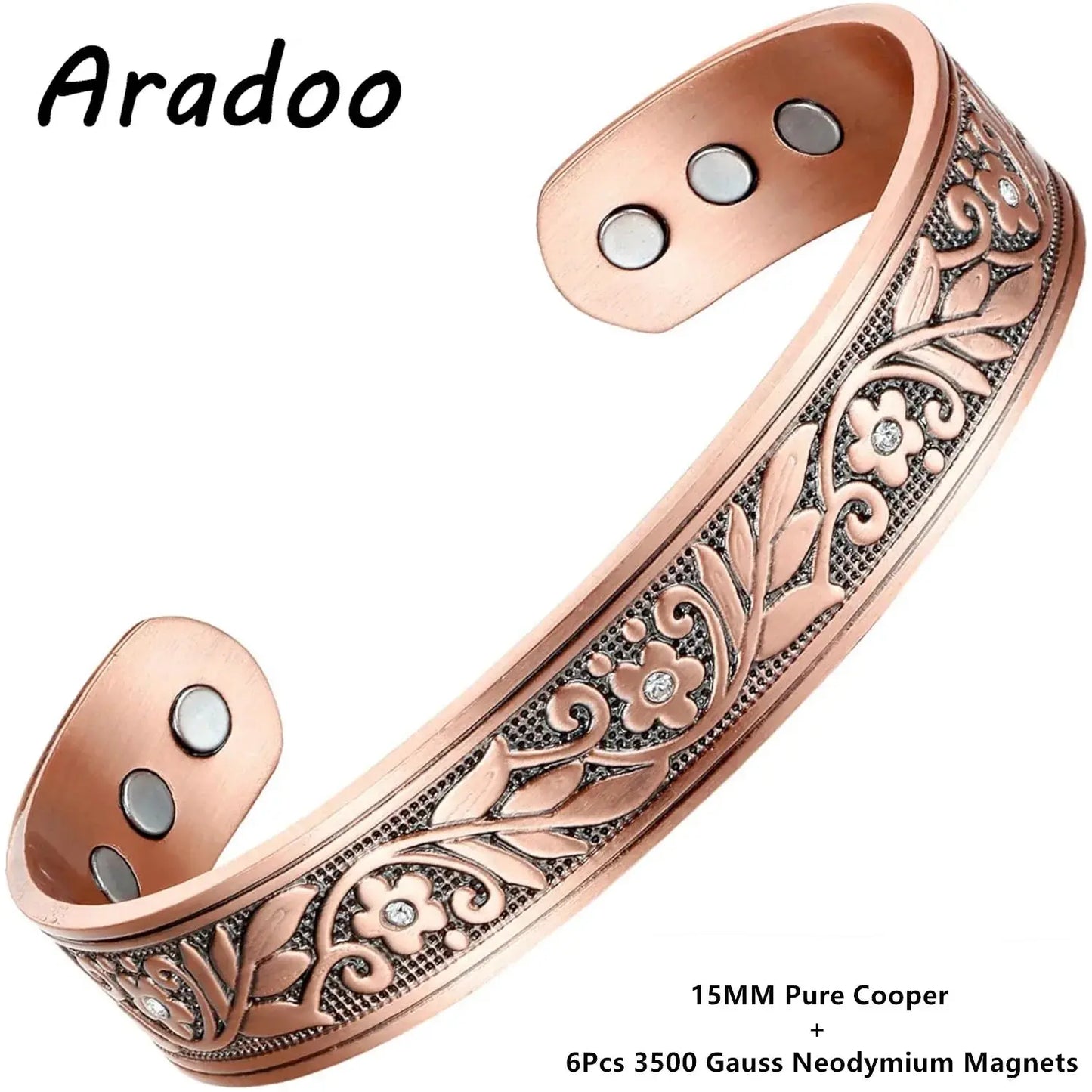 ARADOO Copper Bracelets for Women 99% Pure Copper Handwoven Bracelet Cuff Bangle Ai-TechWorld 