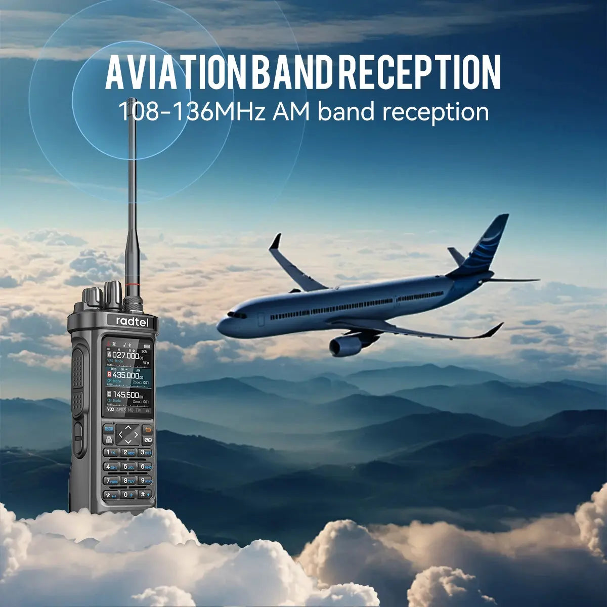 Radtel RT-950 PRO Bluetooth GPS APRS Programmable RGB Screen Frequency FM/SSB+71cm Dual-band 86mhz Ham Handtalkie W/ APP Ai-TechWorld 