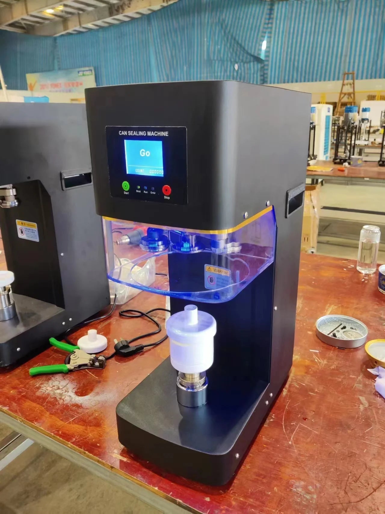 New Technique 5S Intelligent Can Sealing Machine Automatic Lifting And Lowering Non Rotary Plastic PET Tin Jar Beer Cans Seamer Ai-TechWorld 