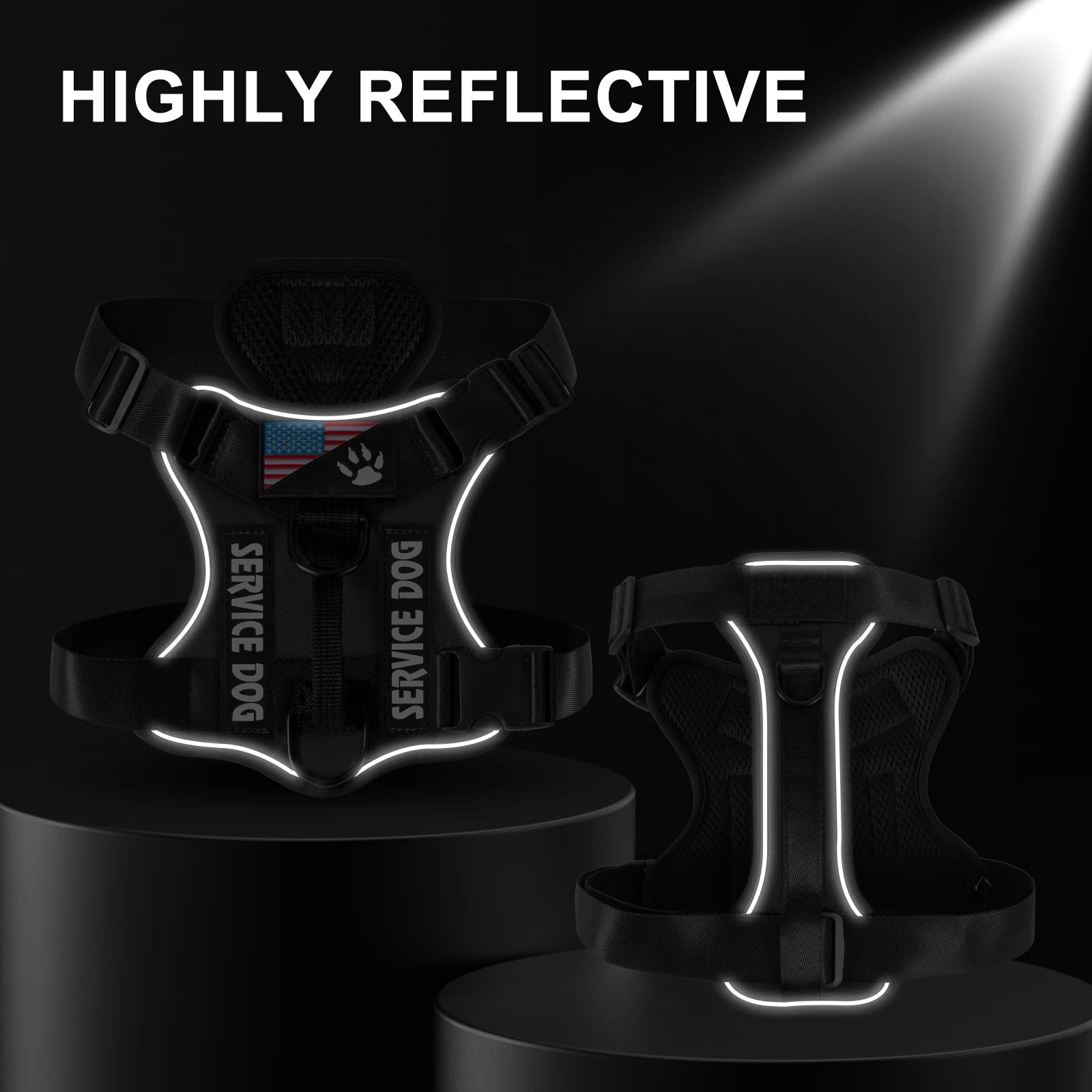 Dog Harness And Leash Set, Escape Proof No Pull Dog Vest Harness With Reflective Dog Walking Traction Rope Ai-TechWorld 