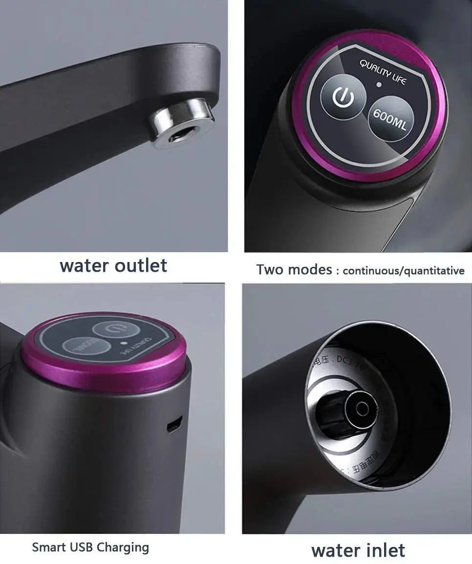Portable 5-Gallon Water Dispenser with USB Charging Automatic Electric Pump for Home Office Outdoor Use Ai-TechWorld 